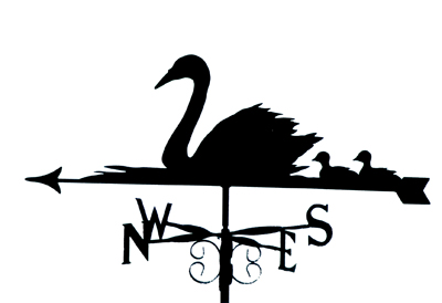 Swans and Cygnets weather vane